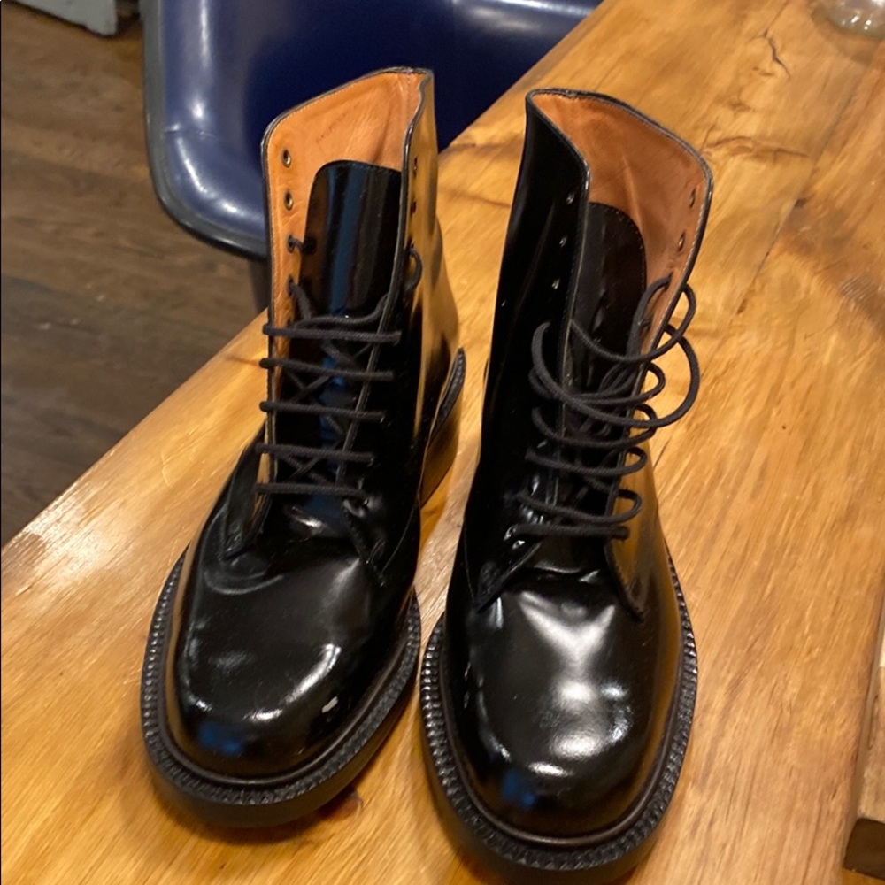 Robert Clergerie black leather boots.